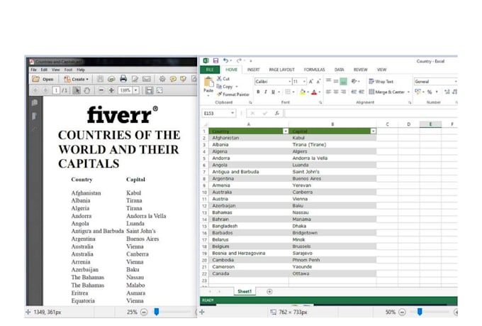 pdf to excel word conversion  data cleaning
